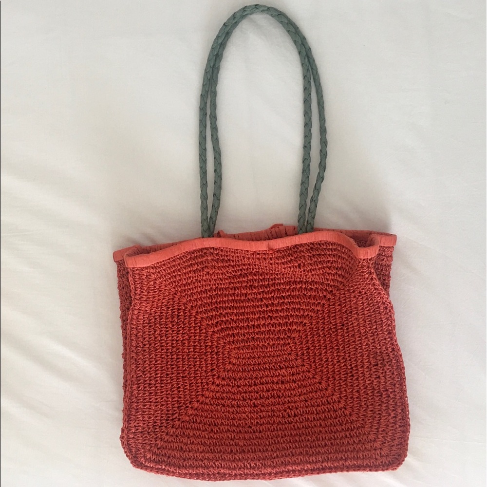 Large Straw Beach Tote Bag